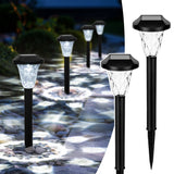 Gigalumi 12 Pack Solar Pathway Lights – 6000 K Cool White LED Landscape Lights