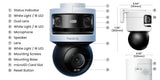 Reolink 2TB NVR PoE Security System w/ 4-Dome + OMVI Panoramic PTZ Camera