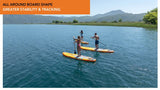 Aqua Marina AMGO 12' Electric Inflatable Paddle Board with Power Fin Propulsion, Sports III Paddle & All-Around Stable Design