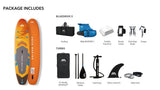 Aqua Marina AMGO 12' Electric Inflatable Paddle Board with Power Fin Propulsion, Sports III Paddle & All-Around Stable Design