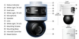 Reolink 2TB NVR PoE Security System w/ 4-Dome + OMVI Panoramic PTZ Camera
