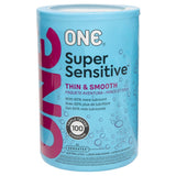 ONE Super Sensitive Lubricated Latex Condoms, 100 Count