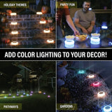 Bell+Howell Color Disk Lights – 4 Pack Solar Color-Changing LED Ground Lights