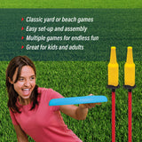 MinnARK Ultimate 6-in-1 Outdoor Sports Set with Football, Flying Disc