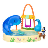 Bluey Whale Water Park Playset – 3" Color-Change Figure, Whale Slide, Swing & Pool
