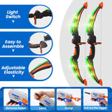 2-Pack LED Light-Up Kids’ Bow and Arrow Set with Standing Target, Foam-Dart Blasters, Suction-Cup Arrows and Quivers