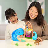 Bluey Whale Water Park Playset – 3" Color-Change Figure, Whale Slide, Swing & Pool