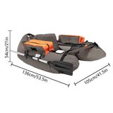 Miumaeov Inflatable Fishing Boat with Adjustable Backrest, Portable Float Tube