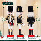 12" Wooden Nutcracker Soldier – Sword, Movable Jaw & Gift Box