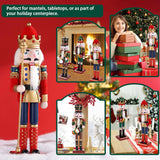 12" Wooden Nutcracker Soldier – Sword, Movable Jaw & Gift Box