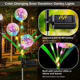 2 Pack Solar Dandelion Garden Lights – 36 LED Colorful Decorative Solar Lights