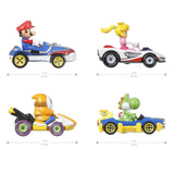4-Pack Hot Wheels Mario Kart 1:64 Die-Cast Vehicles – 1 Exclusive Kart, Styles May Vary