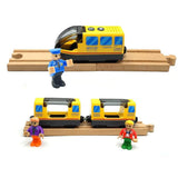 6-Piece Battery-Powered Magnetic Locomotive Train Set – Forward, Reverse & Sound, Compatible with Wooden Tracks