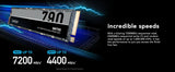 Lexar NM790 512GB PCIe 4.0 NVMe M.2 2280 Internal SSD 7200MB/s