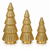 Member’s Mark 3-Piece Rotating Pre-Lit Shimmering Glass Tree Set with Timer
