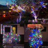 2-Pack 72FT Solar Christmas Fairy Lights, 200 LED Outdoor Copper Wire String Lights