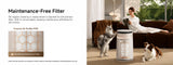 Dreame FP10 Smart Pet Air Purifier with Self-Cleaning Hair Roller, Wi-Fi, Beige