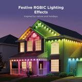 Govee Permanent Lights Elite, 180 ft RGBIC Smart Eave Lights with Matter