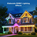 Govee Permanent Lights Elite, 180 ft RGBIC Smart Eave Lights with Matter