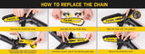 Fanttik W10 APEX 4" Cordless Mini Chainsaw, Brushless Motor, 2500 mAh Battery