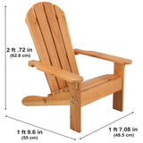 KidKraft Wooden Adirondack Child’s Outdoor Chair – 100 lb. Capacity, Honey