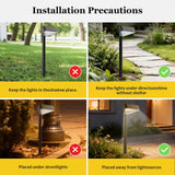 8 Pack Solar Pathway Lights – 3500 K Warm White LED Landscape Lights