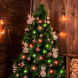 100-Count Red & Green Incandescent Christmas String Lights, 20 ft Green Wire Holiday Light Set