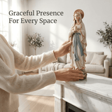 15" Virgin Mary Praying Statue, Catholic Resin Blessed Mother Figurine
