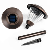 GIGALUMI 6 Pack Solar Pathway Lights – Bronze LED Garden Lights