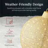 Best Choice Products 2-Piece Lighted Pop-Up Christmas Ornaments – 38" & 30" Outdoor Holiday Decorations