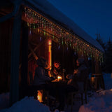 11.5 ft Christmas Icicle String Lights with 96 LEDs, 16 Drops and 8 Lighting Modes