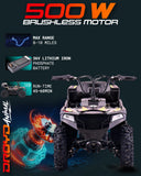 Droyd Animal 36V 500W Electric Youth ATV with LFP Battery, 10/15 mph Speed Control and Top Case