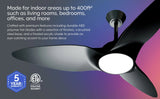 Atomi Smart Monarc 52" Wi-Fi Indoor Ceiling Fan with RGB Color-Changing LED Light