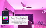 Atomi Smart Monarc 52" Wi-Fi Indoor Ceiling Fan with RGB Color-Changing LED Light