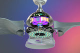 Atomi Smart Monarc 52" Wi-Fi Indoor Ceiling Fan with RGB Color-Changing LED Light