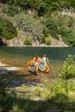 Aqua Marina AMGO 12' Electric Inflatable Paddle Board with Power Fin Propulsion, Sports III Paddle & All-Around Stable Design