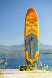Aqua Marina AMGO 12' Electric Inflatable Paddle Board with Power Fin Propulsion, Sports III Paddle & All-Around Stable Design