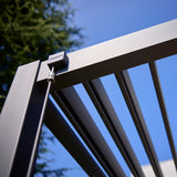 Mirador Adjustable Louvered Aluminum Pergola with Integrated Gutter System