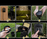 VOLT Low Voltage LED Landscape Lighting Kit, 17 Brass Fixtures with Transformer