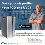 Field Controls TRIO Pro Commercial-Grade H13 HEPA and UV-C Air Purifier