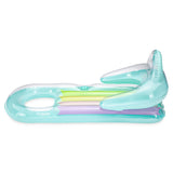Funsicle Relaxing Lounge 5.25 ft Inflatable Pool Float with Pillow, Armrests & Cup Holder