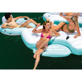 Intex Laguna Splash Island Water Raft, 2 Detachable Tubes Inflatable Float Mesh
