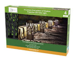 Mainstays 4 pack Bronze Solar Oval Shadow Projection Path Light, 15 Lumens