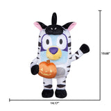 19.68" Bluey Zebra Costume Halloween Porch Greeter – Plush Indoor & Covered Porch Decoration