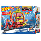 Hot Wheels City Super Loop Fire Station – 3-Level Lift, Adjustable Loop & Waterfall Ramp