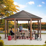 Sunjoy Daybreak Octagon Gazebo - Aluminum Roof 15' L x 15' W x 10.4' H