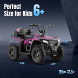 Arshin 40cc 4-Stroke Gas Youth ATV, All-Terrain 4 & Wheelers, 25 Miles Range
