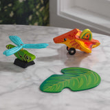 4-Piece KidKraft Adventure Tracks Dino World Prehistoric Pals Flyers Wooden Vehicle Playset – Pteranodon & Dragonfly