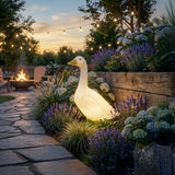 23" Light-Up Wild Goose Garden Statue, White Porch Goose with Interior Light