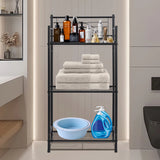 3-Tier Narrow Bathroom Shelf – 17.3" × 10.6" × 35.6" Metal Floor Storage Stand